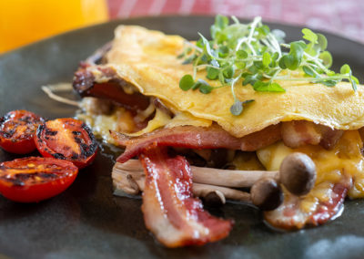 Breakfast Omelette and bacon